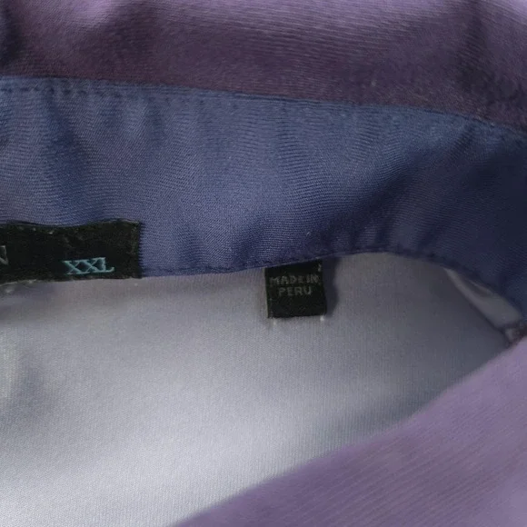 Greyson Polo Shirt Mens 2XL Purple Wolf Print Hazeltine Golf Performance Stretch - Picture 5 of 11